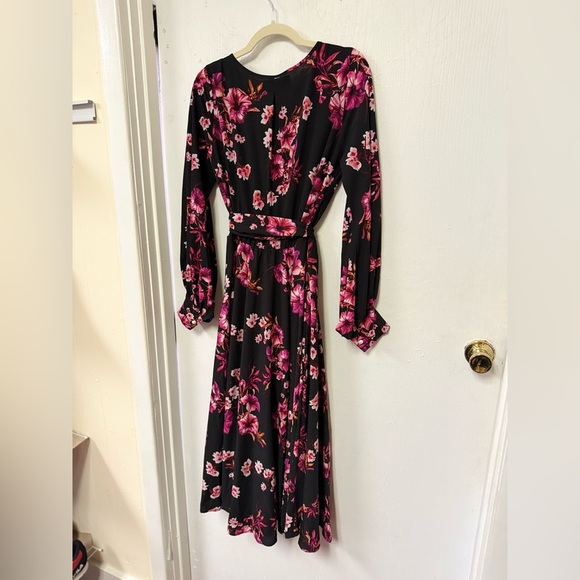 EUC Meghan LA Women's Floral Maxi Dress - Black and Pink - Picture 4 of 7